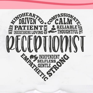 Receptionist svg, Secretary svg, school secretary svg, office assistant, staff appreciation svg, front desk admin, administrative assistant
