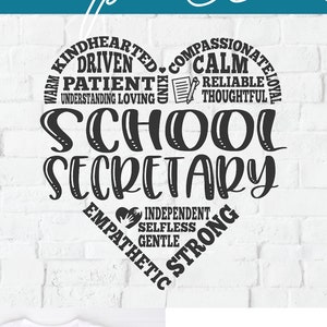 School secretary svg, secretary svg, office assistant, staff worker svg, subway art heart, elementary, high school, middle, svg dxf png