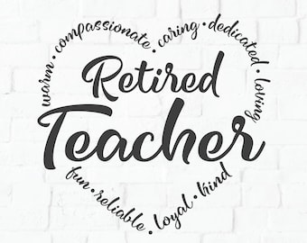 Retired Teacher Svg Etsy