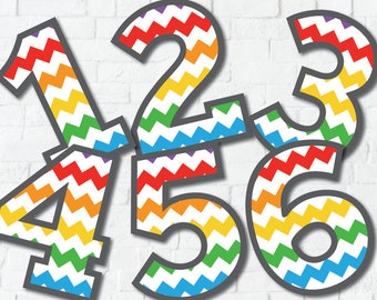 Chevron numbers SVG for Cricut Cameo, cheveron zigzag pattern dxf, table zig zag silhouette, instant png,  1st 2nd 3rd 4th 5th Birthday