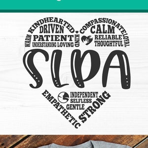 SLPA svg, Speech pathologist assistant svg, Speech language pathologist svg, heart, SLP assistant svg, Gift, Speech, pathology, svg dxf png