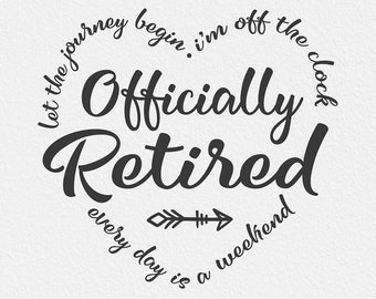 Retired svg, Officially Retired svg, Retiring svg, Great for a nurse or social worker, word heart svg, Retirement gift svg, heart svg