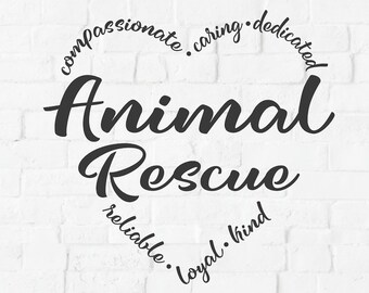 Animal rescue svg, adopt svg, foster svg, rescue svg, humane shelter, adoption, dog or cat, furbaby svg, furbabies svg, pet adoption