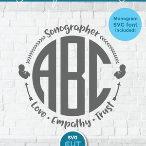 Sonographer svg, Sonography svg, sonography monogram, Ultrasound tech svg, gift svg dxf png, Gift idea, Ultrasound svg, sonography heart svg
