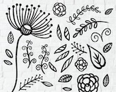 Floral elements svg, flourish svg, dandelion svg, floral svg, flower svg, leaves svg, floral wreath svg, laurel svg, swoosh svg, swirl svg