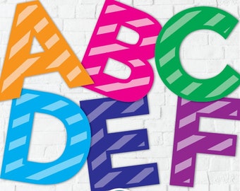 Lettres rayées svg, polices de l'alphabet à rayures, alphabet rayé svg, lettres svg rayures, polices de canne en bonbon svg, lettres canne en bonbon svg, dxf, png