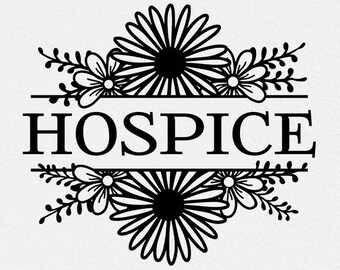Hospice svg, hospice worker svg, caregiver svg, care giver appreciation svg, nurse svg, palliative care svg, split floral frame, flowers svg
