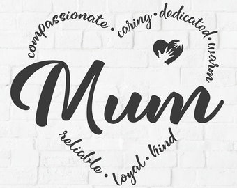 Mum svg, mothers day svg, mother's day svg, mum heart, mothers day gift idea, mothers day gift, svg dxf png, mums svg, mums day, svg dxf png