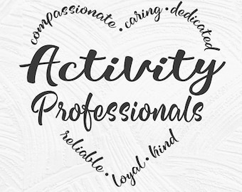 Activity Professionals svg, Activity Director svg, Director svg, Director waardering svg, Professional, Day Week, hart svg, activiteiten