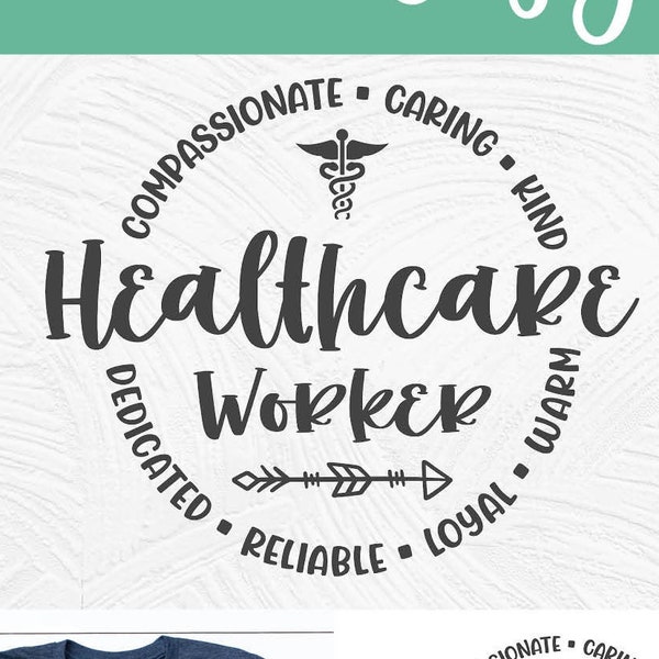 Healthcare worker svg, health care worker svg, essential healthcare svg, round circle svg, for men or women, hospital gift, svg dxf png