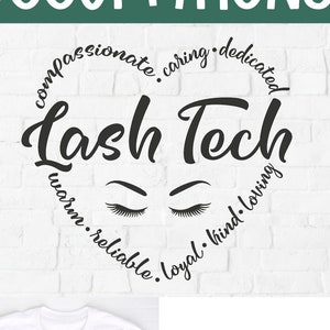 Lash tech svg, lash artist svg, tecnico delle ciglia, ciglia svg, ciglia e sopracciglia svg, addetto al salone di bellezza, collega, idea regalo, estetista