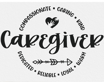 Caregiver svg, care giver appreciation svg, subway art svg, Nurse svg, home care svg, round circle, for men or women, carer svg, healthcare