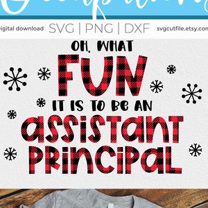 Kerst assistent-directeur svg, assistent-directeur kerst svg, vakantie, oh wat leuk, svg dxf, xmas, buffel plaid, sublimatie png