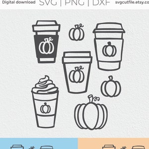 Pumpkin spice latte svg, pumpkin spice svg, pumkin coffee addict svg, coffee cup doodle svg, to go cup, psl svg, clip art, svg dxf png