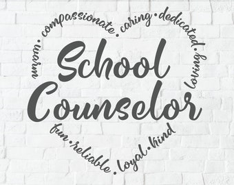 School Counselor Svg Etsy