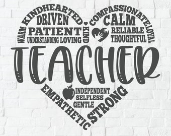Download Teacher Heart Svg Etsy