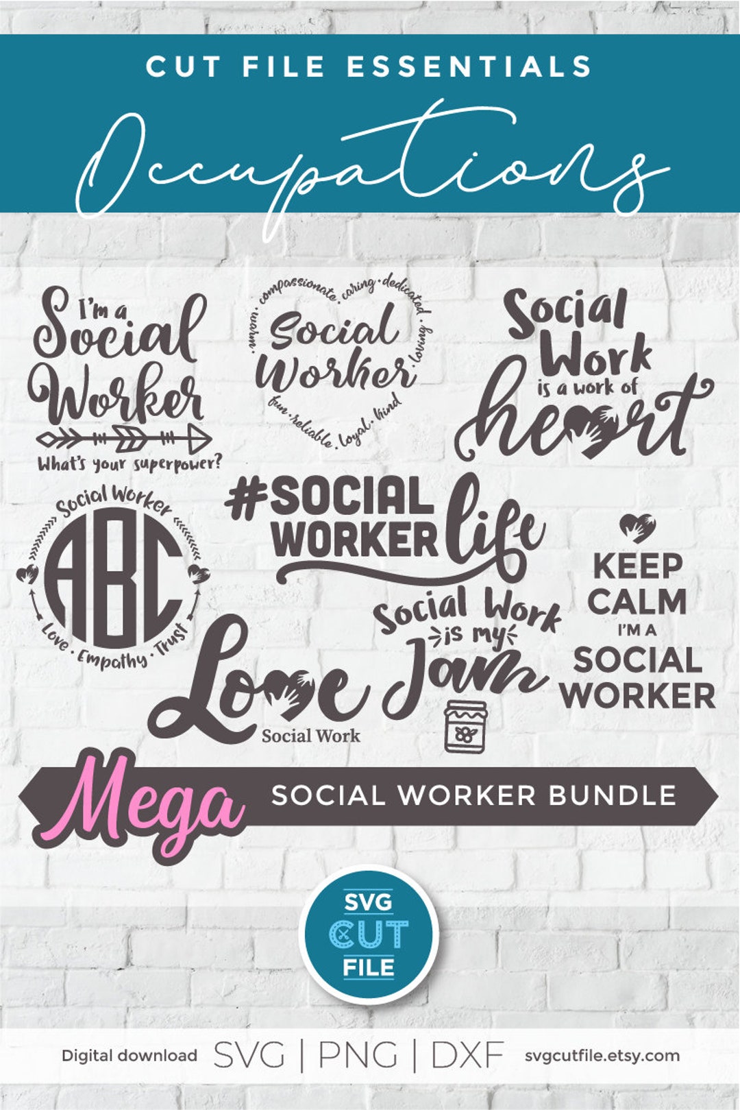 Service Week Svg Social Worker Svg Bundle, Social Work Svg, Social Services Collection ...