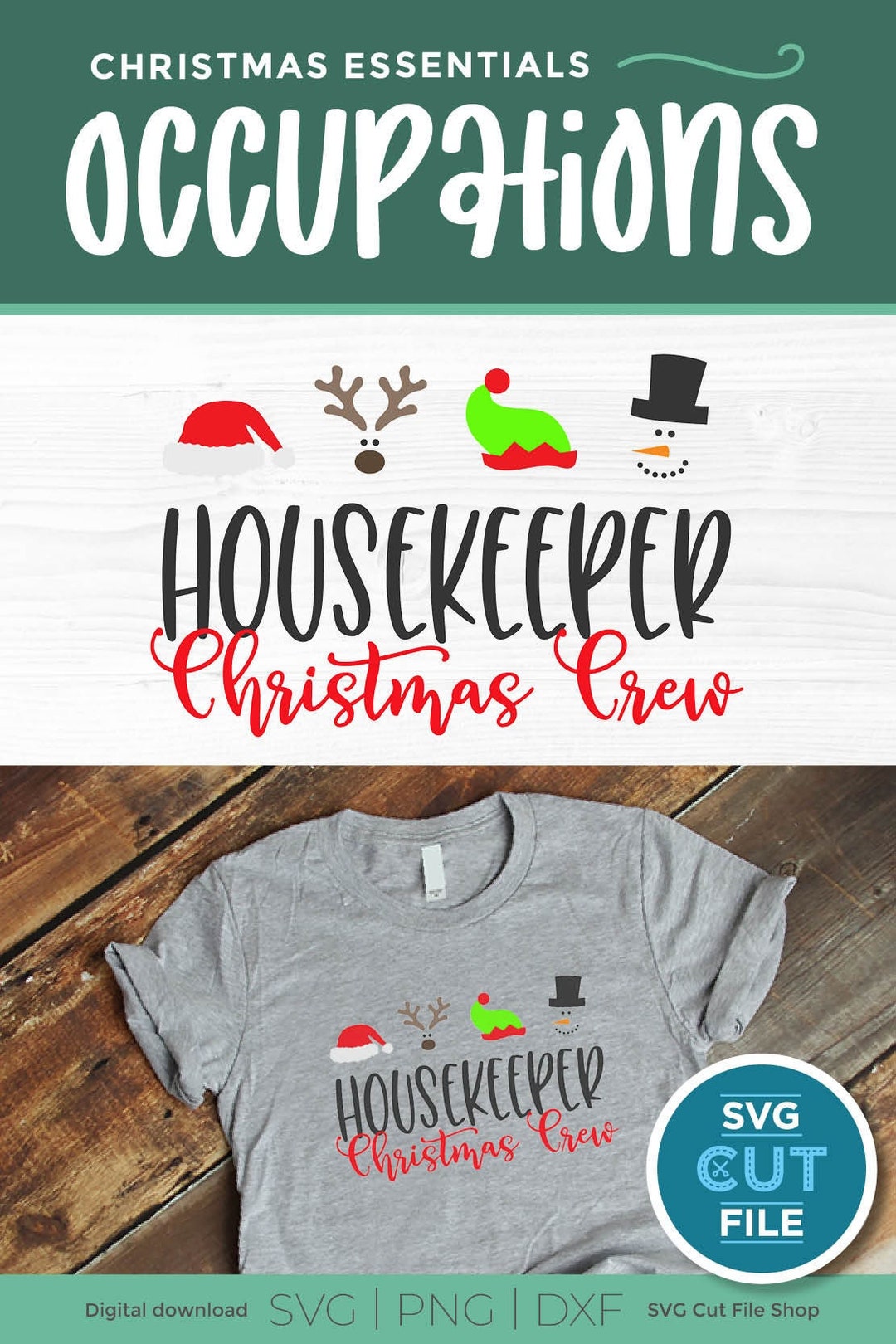 Housekeeper Christmas Svg, Housekeeper, Christmas Crew, Holiday, Dxf