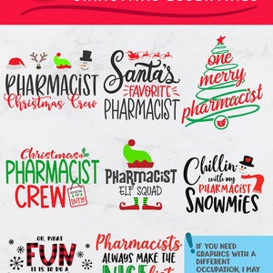 Christmas Pharmacist Svg Bundle, Pharmacist SVG, Pharmacist Christmas ...