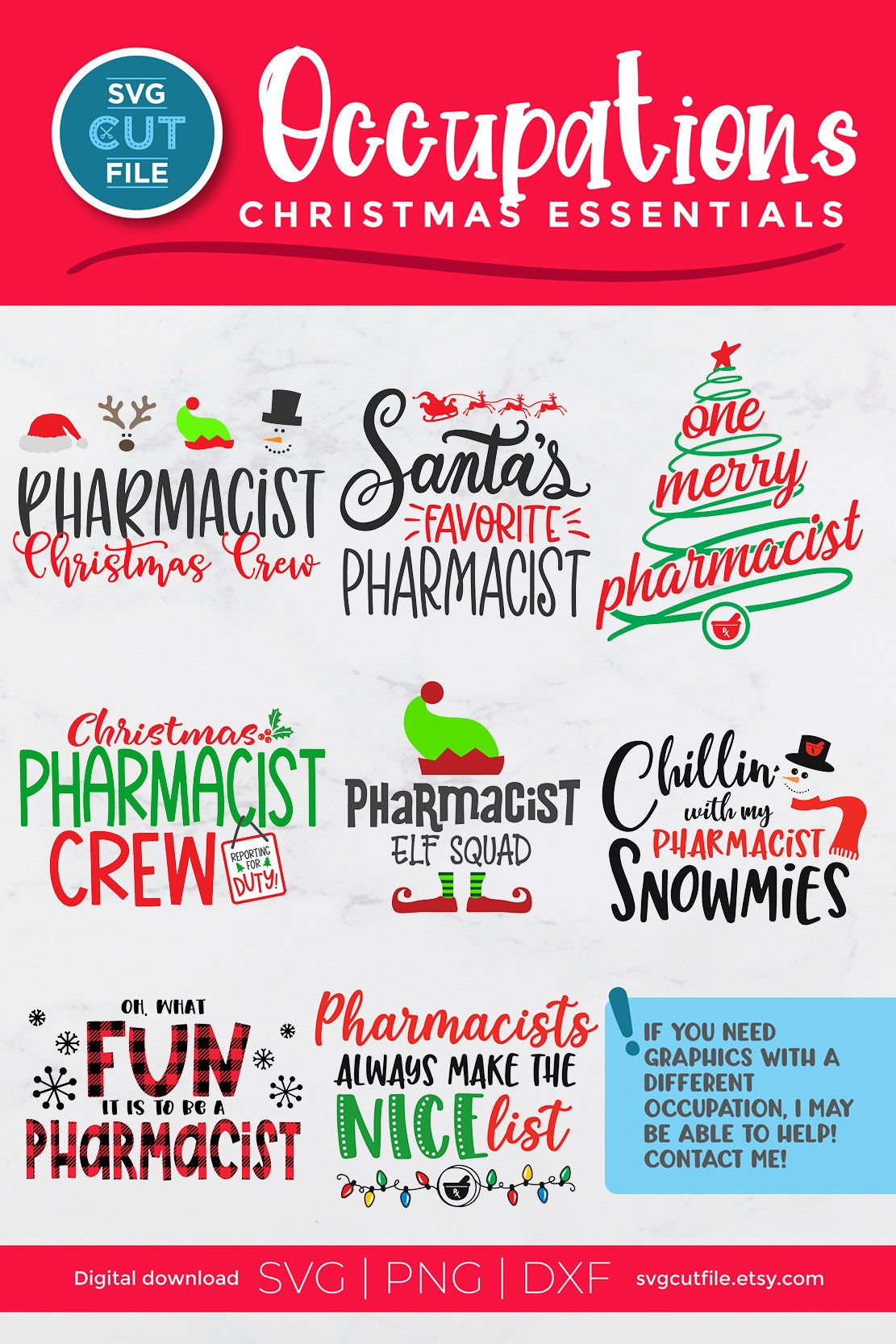 Christmas Pharmacist Svg Bundle Pharmacist SVG Pharmacist - Etsy