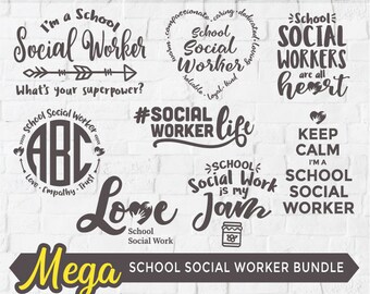 Schulsozialarbeit, Schulsozialarbeit svg, Sammelpaket svg, Liebe, Sozialarbeit, Sozialarbeiterleben, Sozialarbeiter Geschenk svg