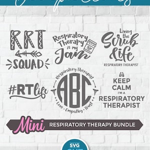 Respiratory therapist svg, respiratory therapy svg, RT svg bundle, breath svg, RRT svg, CRT svg, therapy pack svg, lungs svg, lung svg set