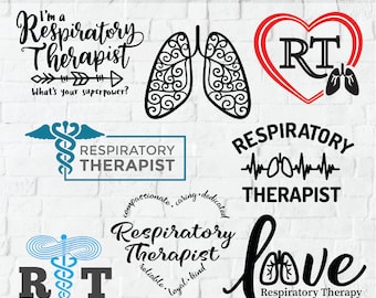 Paquete de svg de terapeuta respiratorio, sublimación RT, svg de respiración, svg de RRT, svg de CRT, paquete de terapia svg, svg de pulmones, svg de cáncer de pulmón, conjunto de svg de pulmón