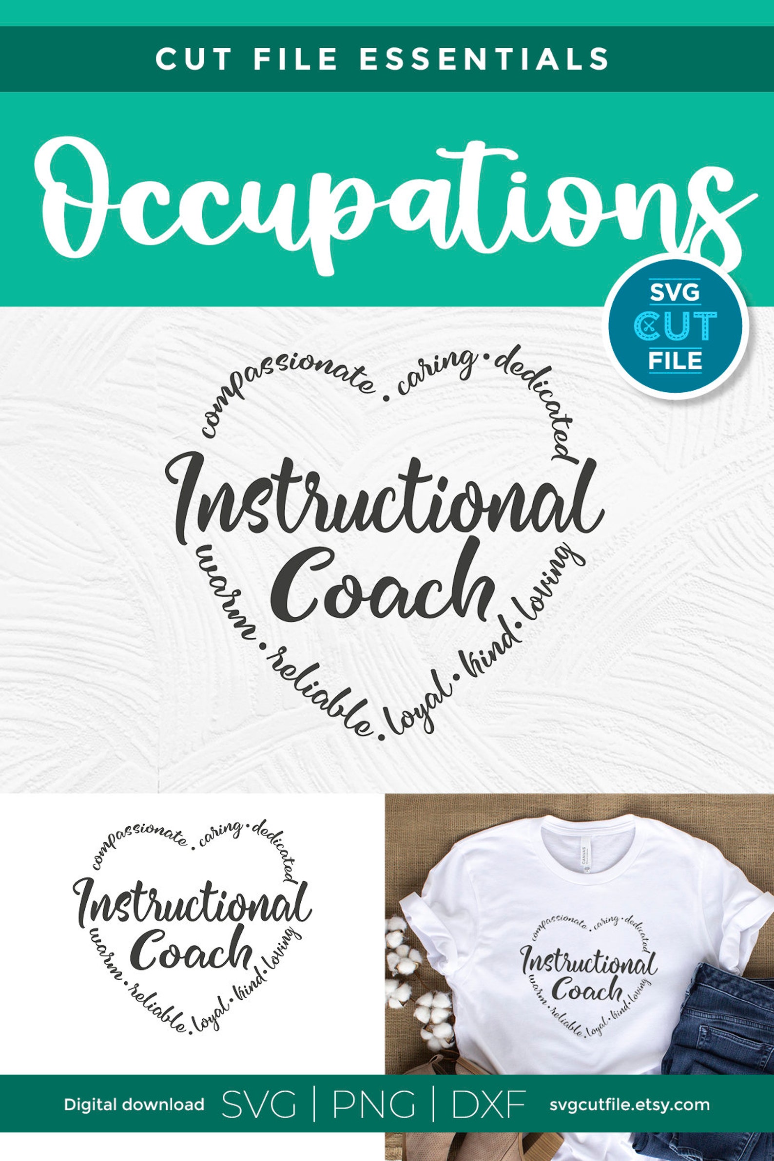 Instructional coach svg ic svg appreciation instructional Etsy