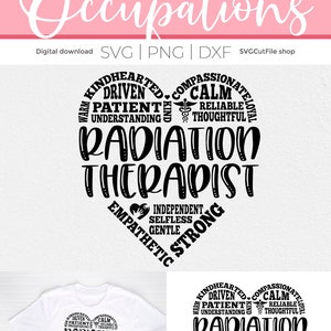 Radiation Therapist svg, therapeutic radiographer svg, radiotherapist svg, cancer radiation svg, radiation oncology, heart shape gift svg
