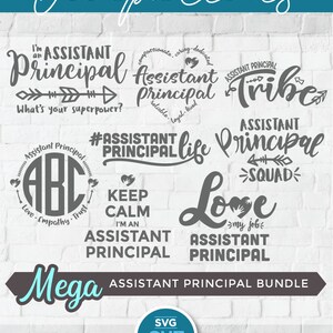 Assistant Principal SVG, Elementary SVG, Assistant Director Bundle SVG, Assistant Director Pack SVG, High School Director, Middle School SVG