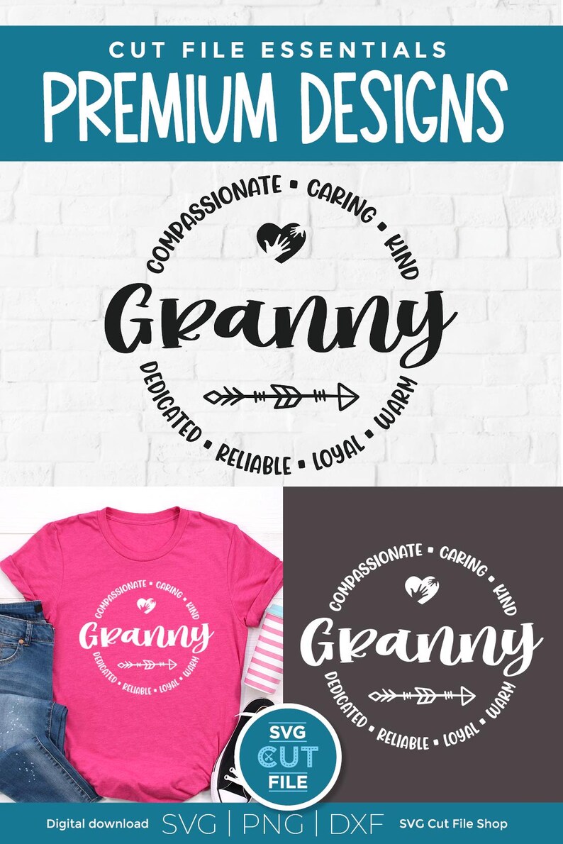 Granny Svg, Gramma Svg, Grandma Granny Svg, Cute Granny Gift, Mother's ...