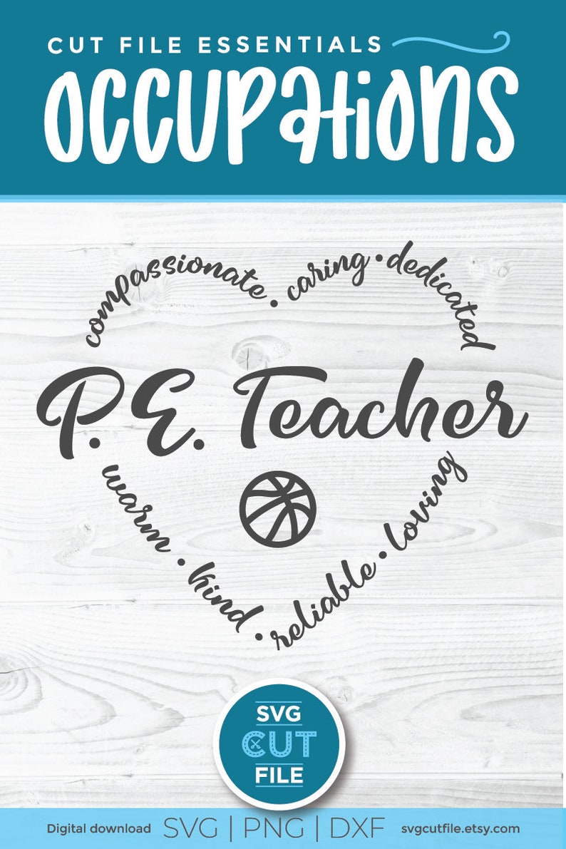 Download PE Teacher svg phys ed svg physical education svg teacher | Etsy