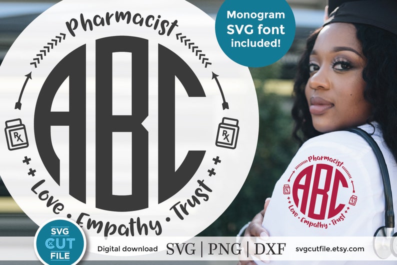 Download Pharmacist svg pharmacy svg pharmacist monogram svg rx bowl | Etsy