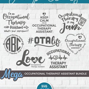 Occupational Therapy Assistant svg, Ota svg, Occupational therapy assistant bundle svg, OTA collection pack svg, love being an OTA, OTA life