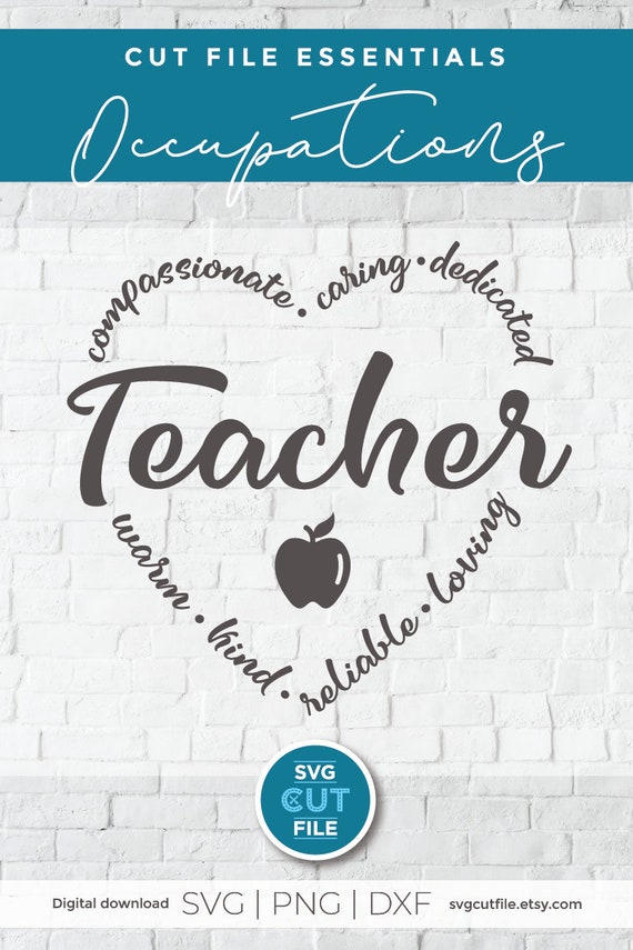 Download Teacher Appreciation Svg Teacher Word Art School Svg Etsy