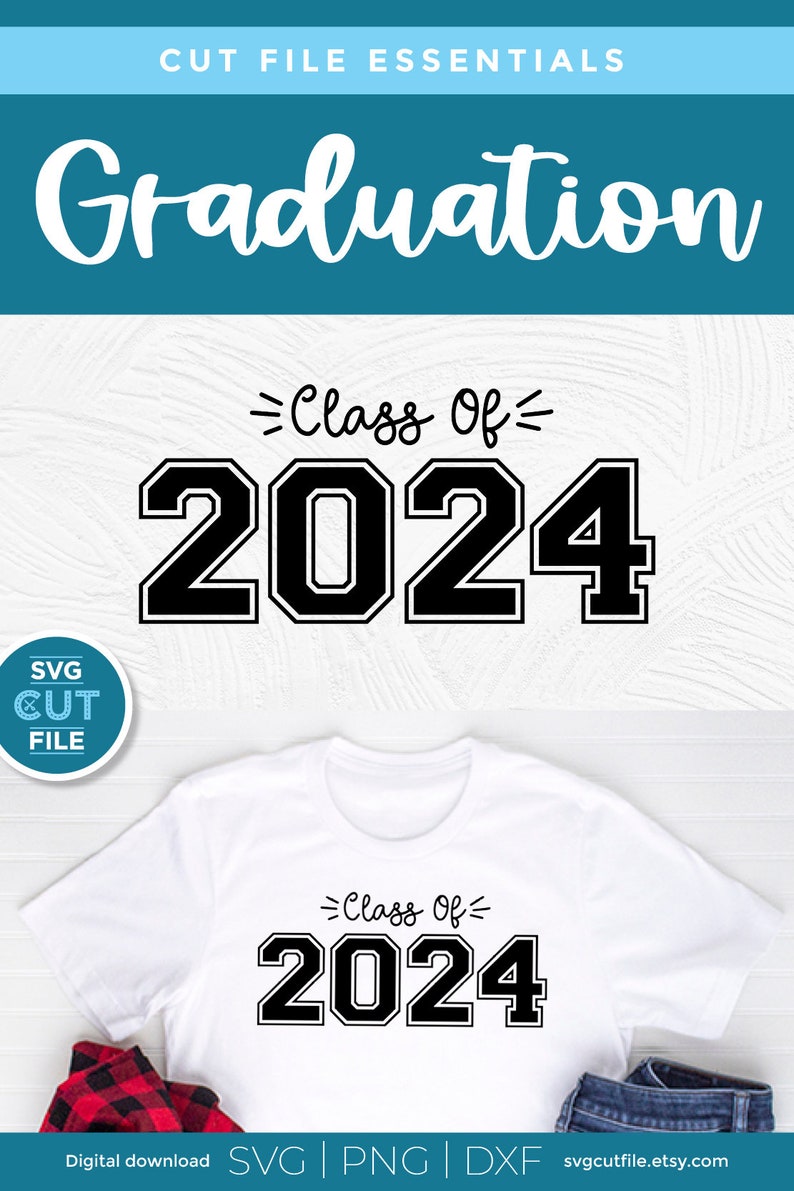 Class of 2024 Svg Cute 2024 Grad Svg 2024 Graduation Svg Etsy