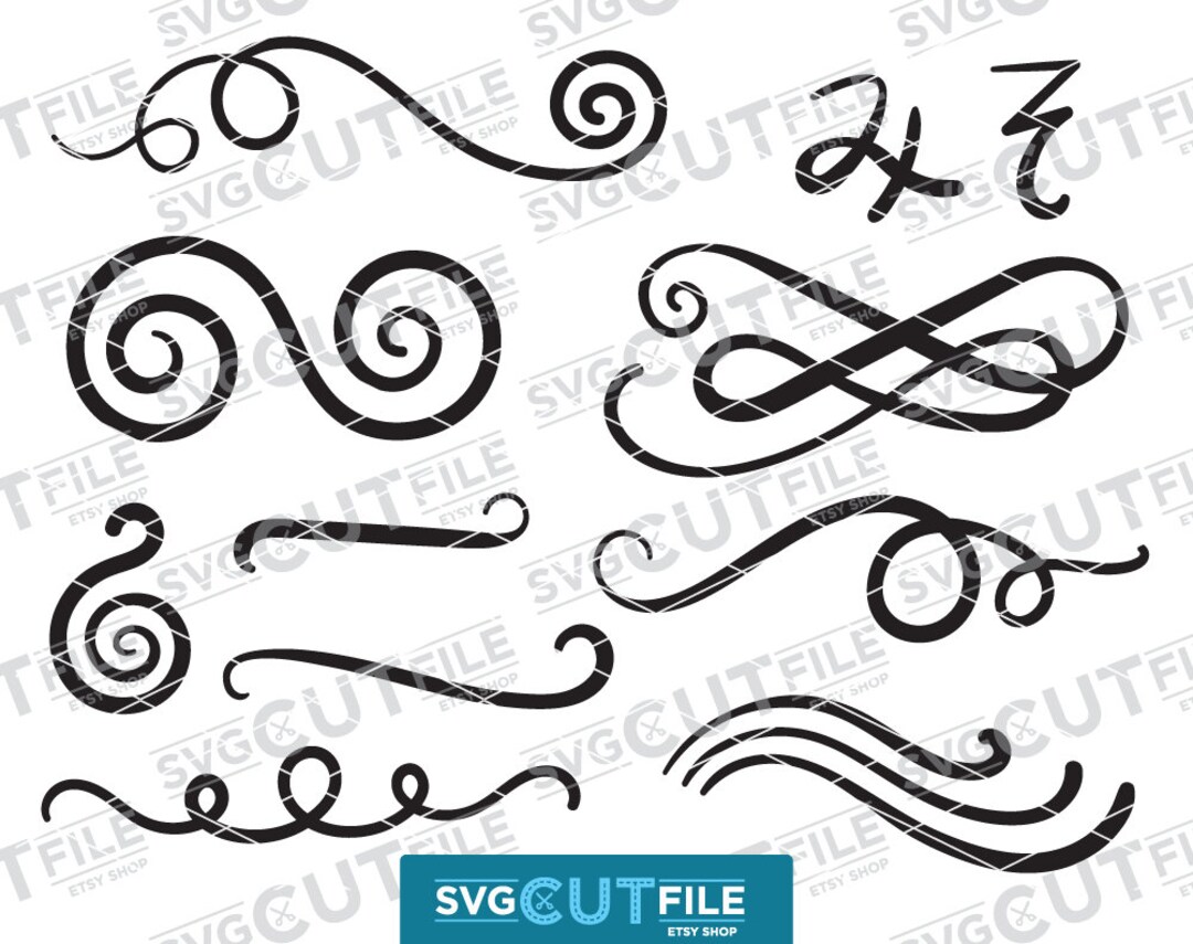 Swirl Svg, Flourish Svg, Swoosh SVG, Swish Curly Svg, Wedding Decorative Svg,  Stroke svg, ornaments svg, decorative svg, Flourish svg Bundle, swoosh svg,  swashes svg, swirl svg, squiggle svg, swirly flourishes svg