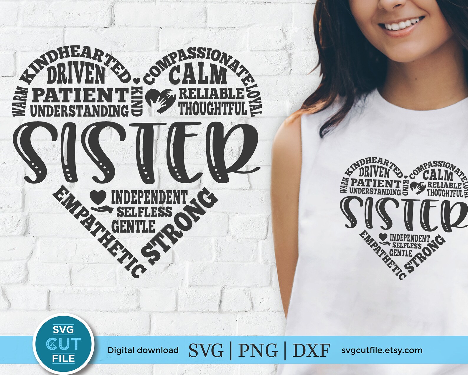 Sister Svg Sisters Day Svg Sister Heart Svg Subway Art Etsy