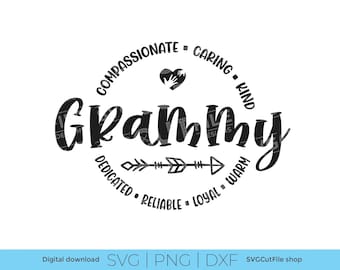 Grammy-SVG, runde Grammy-SVG, Oma-Grammy-SVG, süßes Grammy-Geschenk, Muttertags-SVG, Oma-SVG, Großeltern-SVG, Großmutter, SVG, DXF, PNG