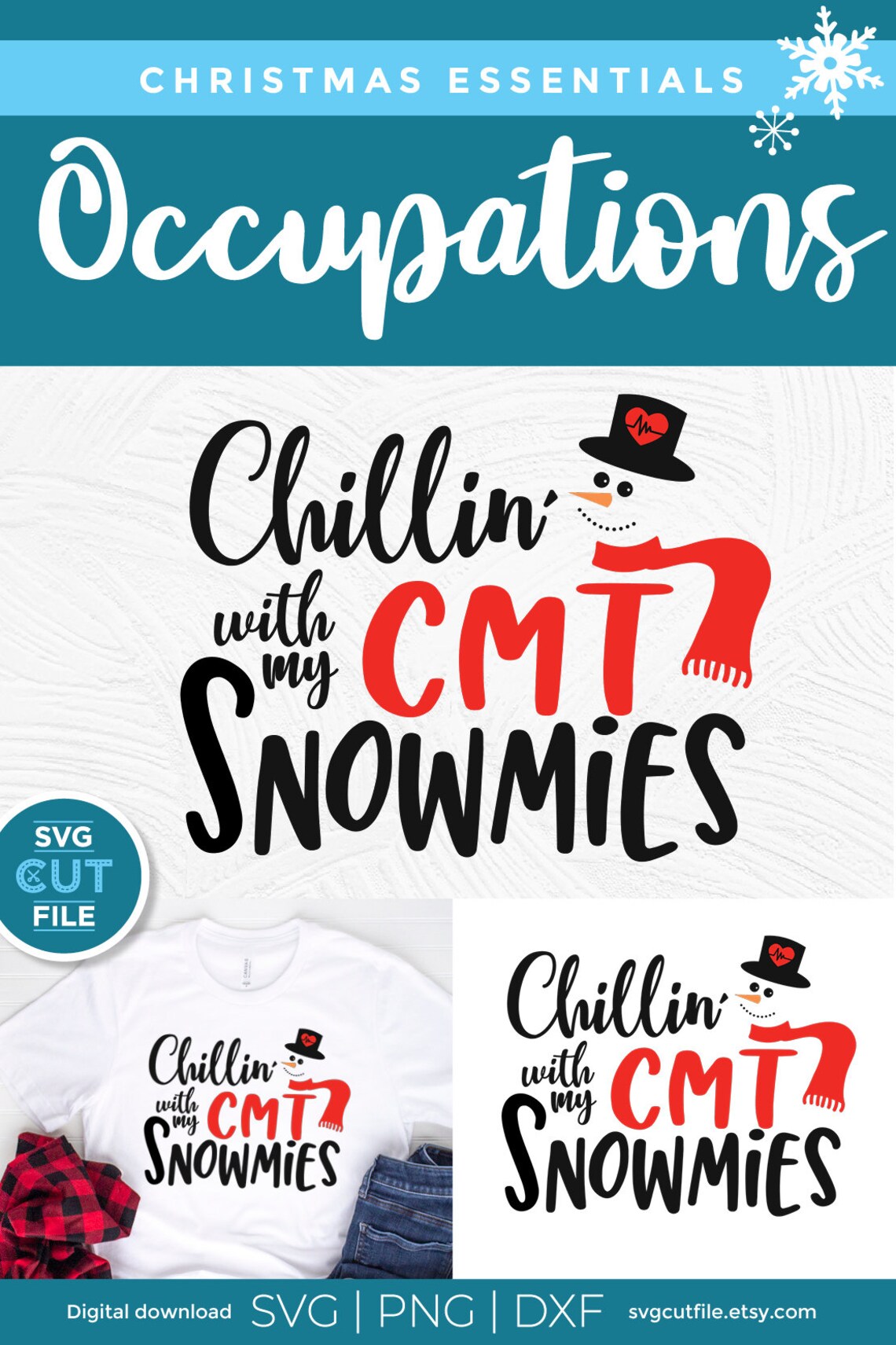 Christmas CMT svg CMT Christmas svg certified medical Etsy