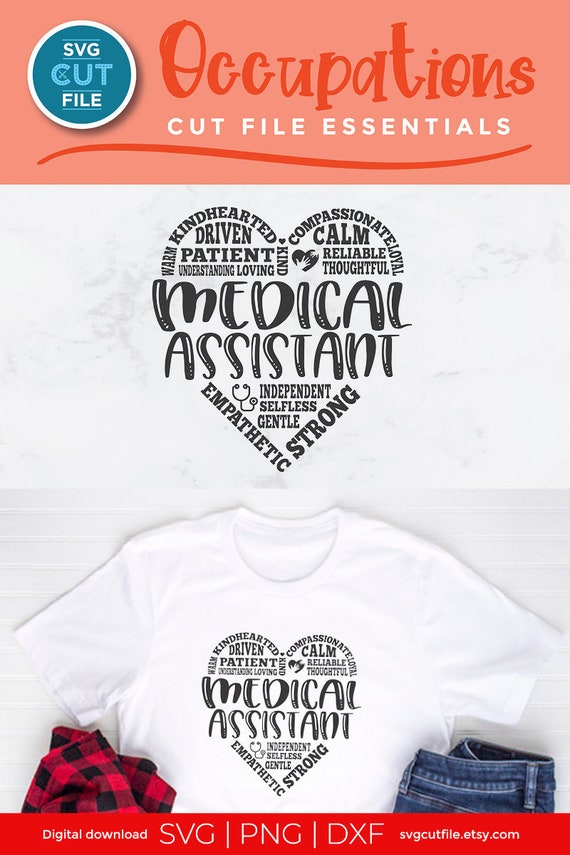 Medical Assistant svg, MA svg, heart svg, MA life, MA gift idea svg, Medical Assistant shirt, healthcare coworker svg, cricut silhouette svg