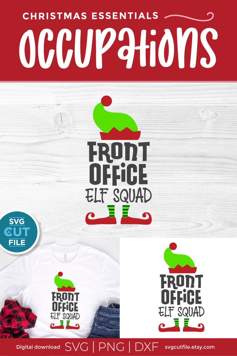 Christmas Front Office svg front desk svg Secretary elf ...