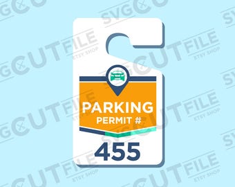 Parking pass svg, parking permit, hang tag svg, business parking svg, hang tags - Resizable and Scalable printable hang tag parking permits