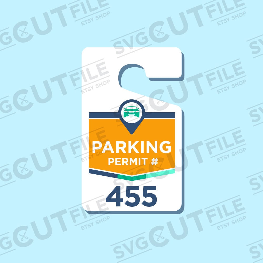 Parking pass svg parking permit placard hang tags Resizable Etsy