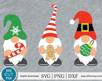 Three Christmas gnomes svg, christmas gnome svg, 3 gnomes svg, three gnomes, santa hat, christmas svg, holiday svg, winter svg, gnome svg