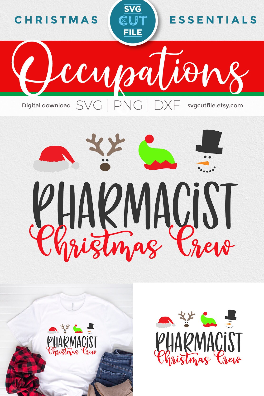 Christmas Pharmacist svg Pharmacist Christmas Crew svg | Etsy