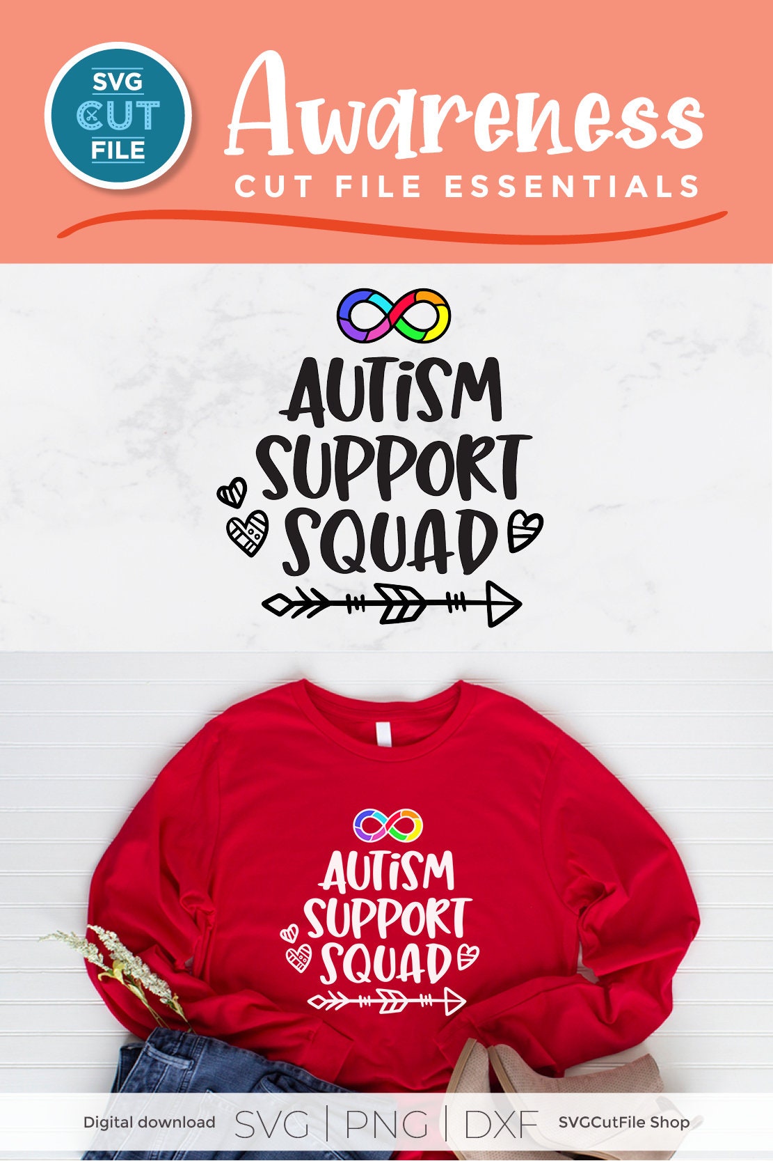 Autism Infinity Svg, Autism Acceptance Svg, Rainbow Infinity Svg ...