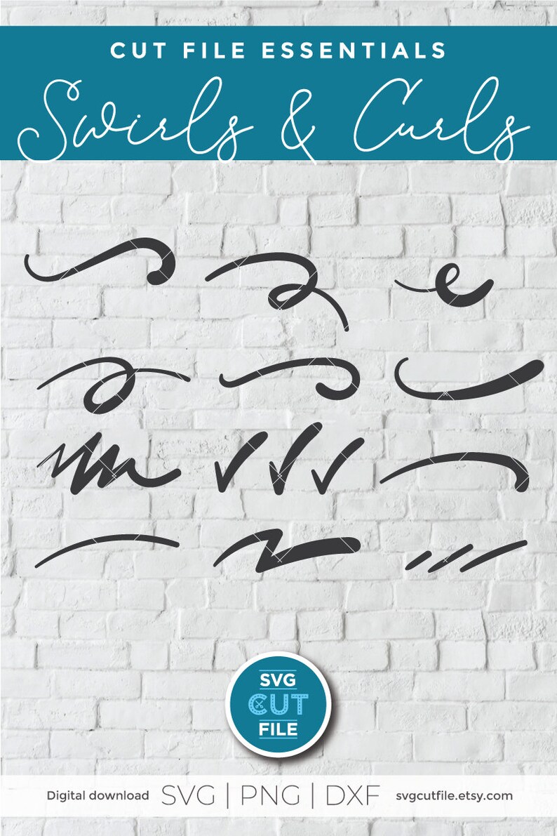 Swoosh SVG or Swish PNG squiggle Word Endings Swash ...