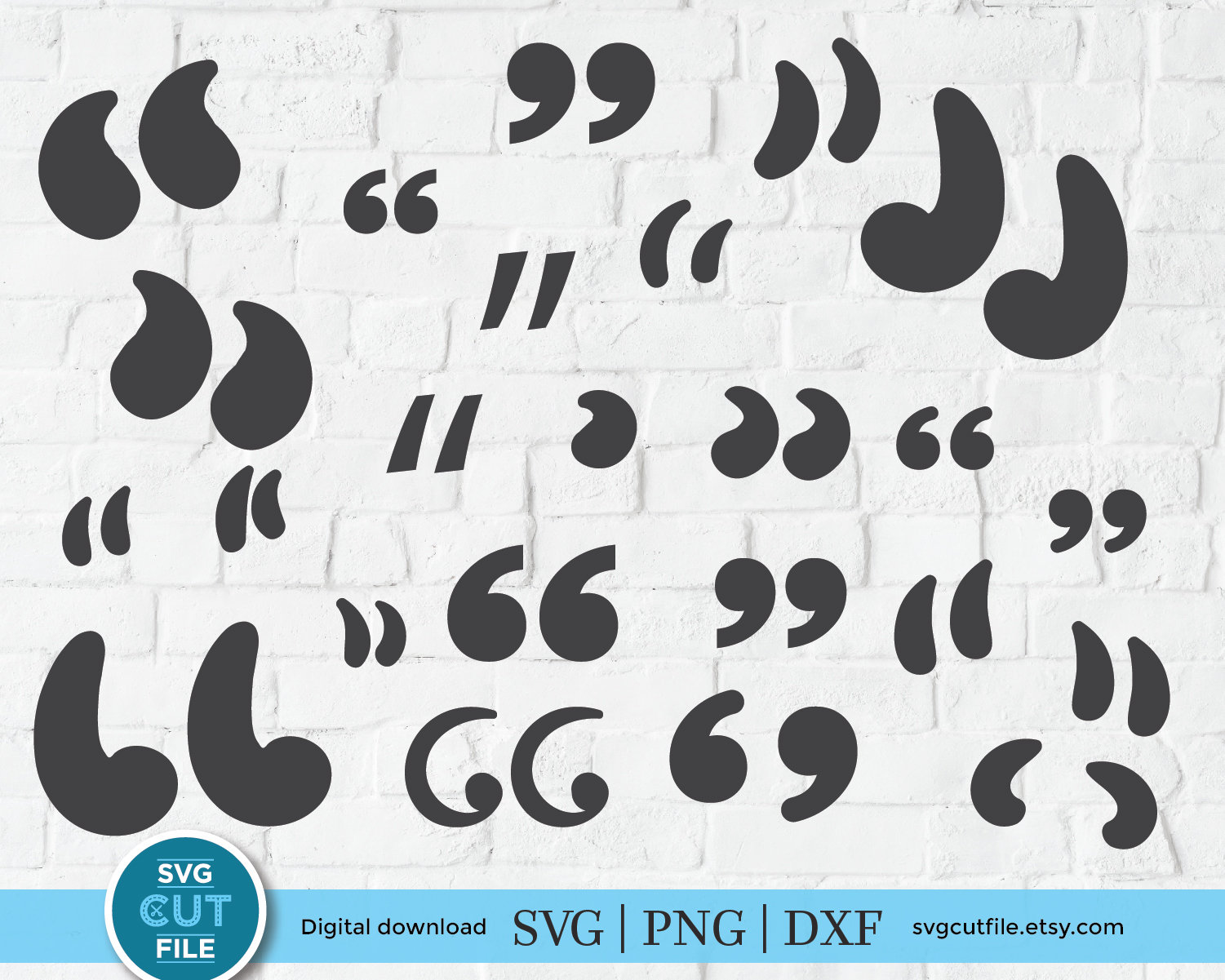 Quotation Marks Svg, Apostrophe Svg, Citation Marks Svg, Quotation Svg,  Typography Svg, Printable Cricut Svg, Svg Cut Files, Svg Dxf Png, - Etsy, image size:1501x1201