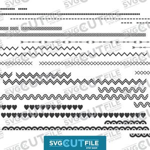 Wavy lines svg, squiggly lines svg, wavy line svg, dotted line svg, squiggly line svg, squiggle svg, border svg, dividers svg, svg dxf png